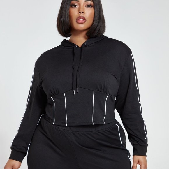 #11❤️ NEW FTF DANI ACTIVE HOODIE WITH PIPING DETAIL - Picture 2 of 3